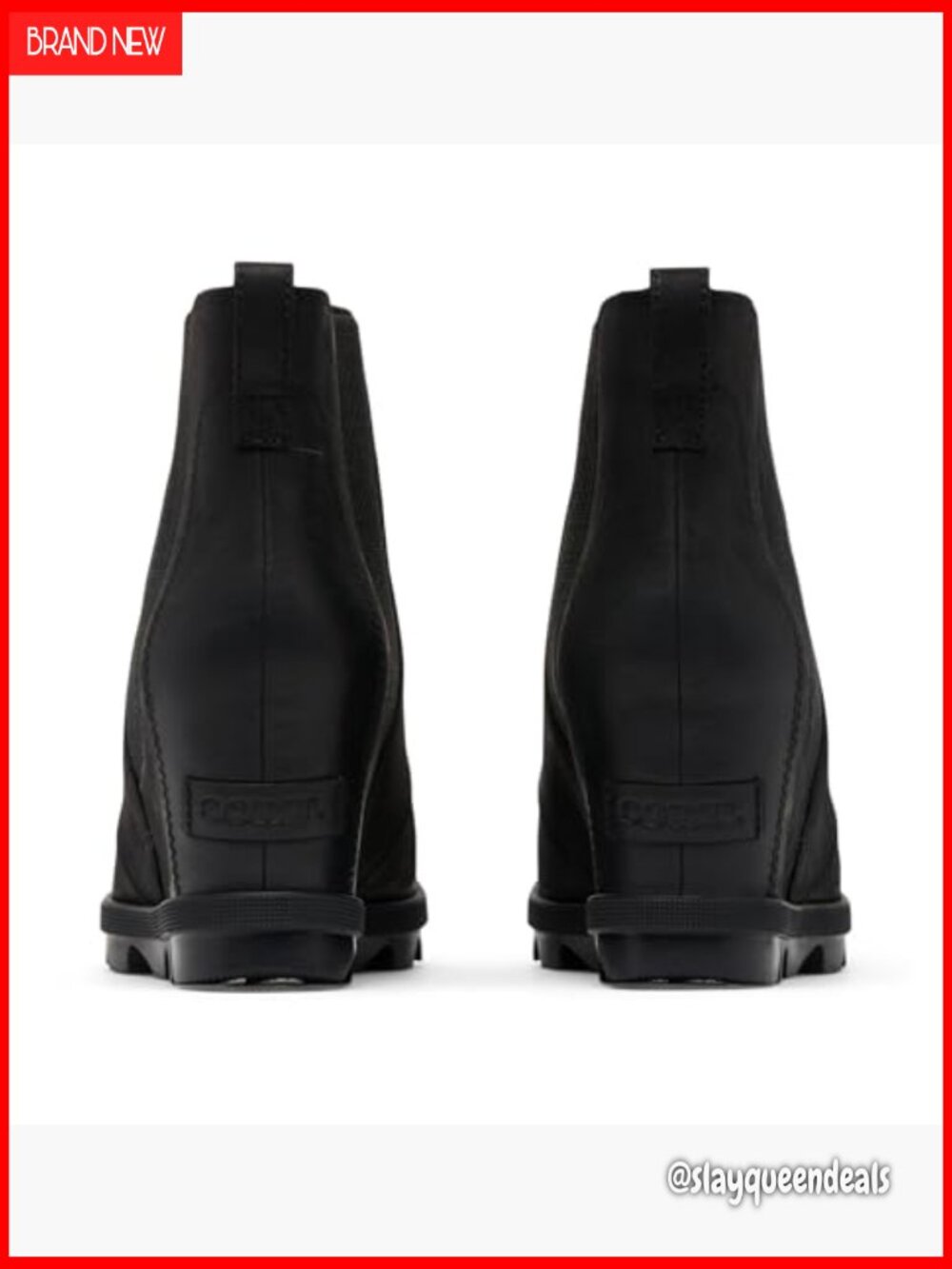 Waterproof Leather Chelsea Boots with Wedge Heel, Slip-On Style - Picture 3 of 6